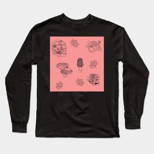 Woodland Mushrooms Pink 1 Long Sleeve T-Shirt